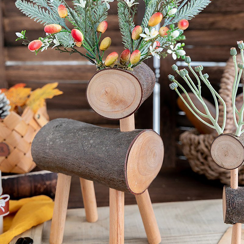 Small Wooden Reindeer Figures - Home Decor > Home Accessories > Decorative Objects - DINIBLO 