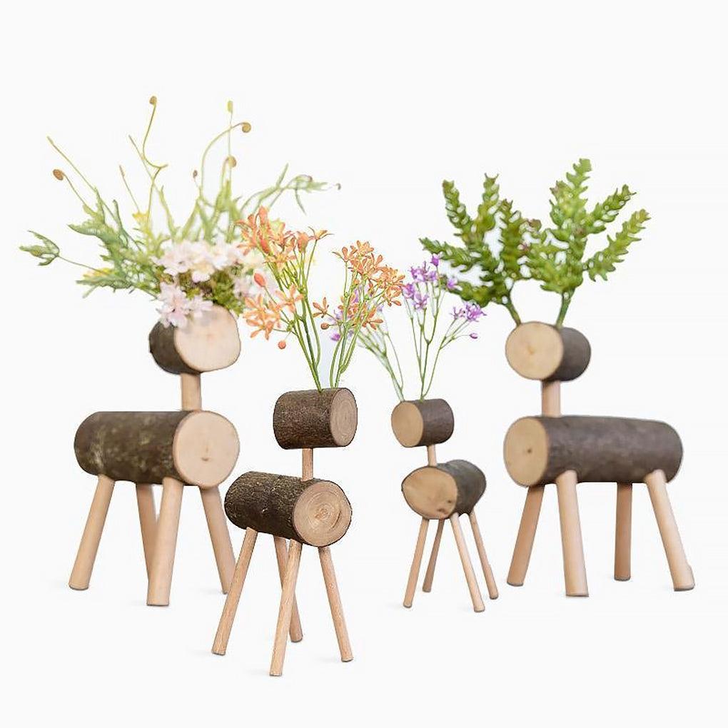 Small Wooden Reindeer Figures - Home Decor > Home Accessories > Decorative Objects - DINIBLO 