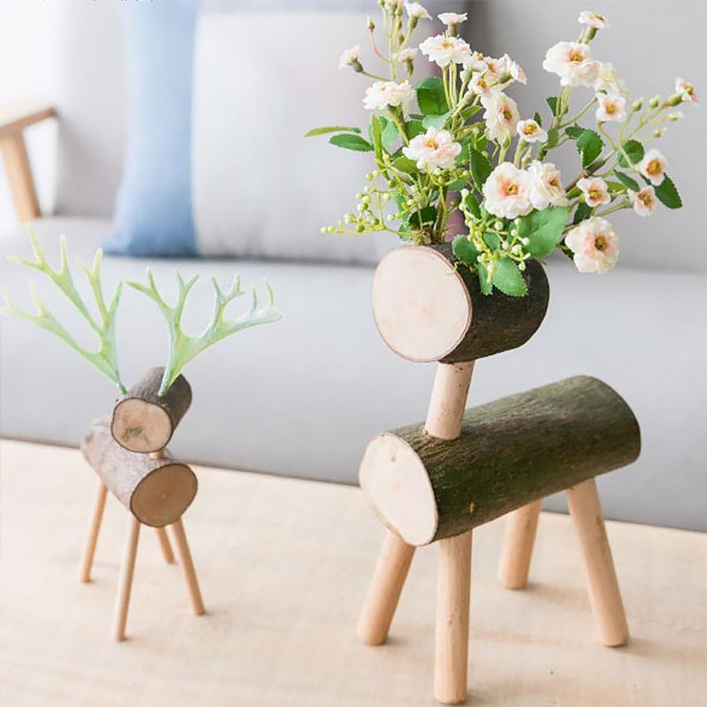 Small Wooden Reindeer Figures - Home Decor > Home Accessories > Decorative Objects - DINIBLO 