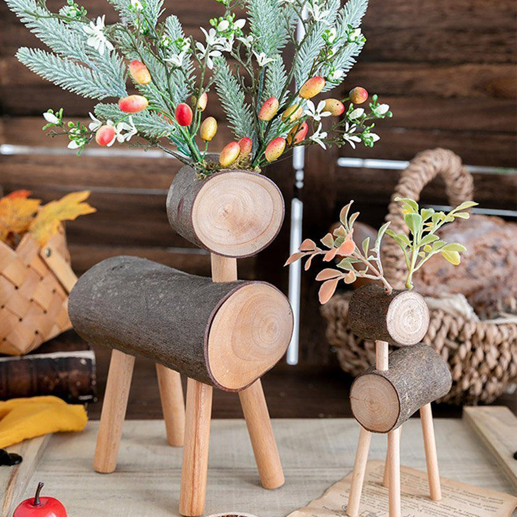 Small Wooden Reindeer Figures - Home Decor > Home Accessories > Decorative Objects - DINIBLO 