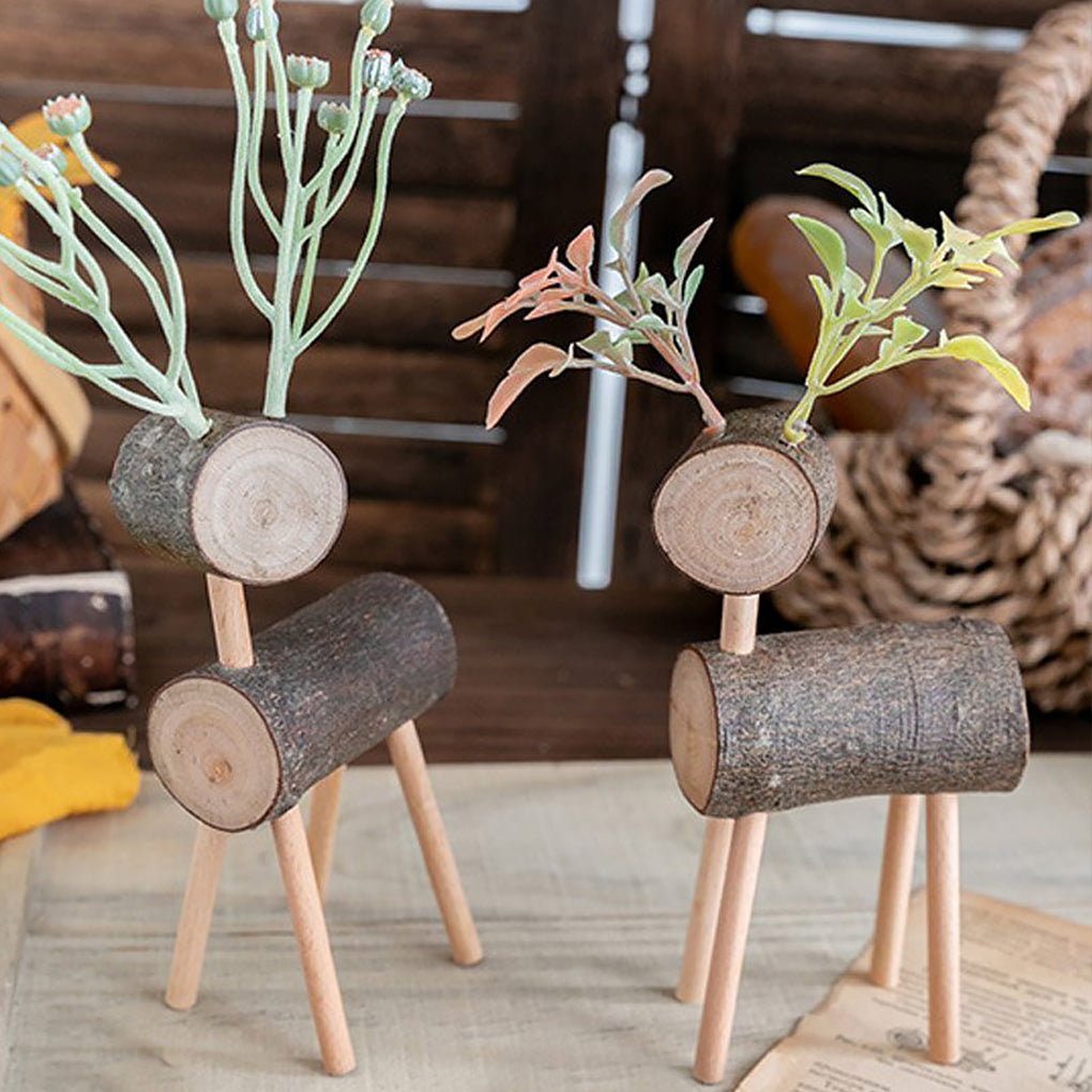 Small Wooden Reindeer Figures - Home Decor > Home Accessories > Decorative Objects - DINIBLO 