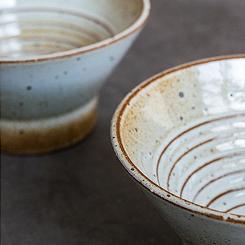 Rustic White Stoneware Dining Bowls - Kitchen > Dinnerware > Dining Bowls - DINIBLO 