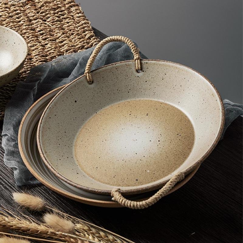 Stoneware Dining Bowls Salad Bowls Serving Bowls Soup Bowls Set - Home Decor > Storage Containers > Cups & Bowls & Spoons - DINIBLO 