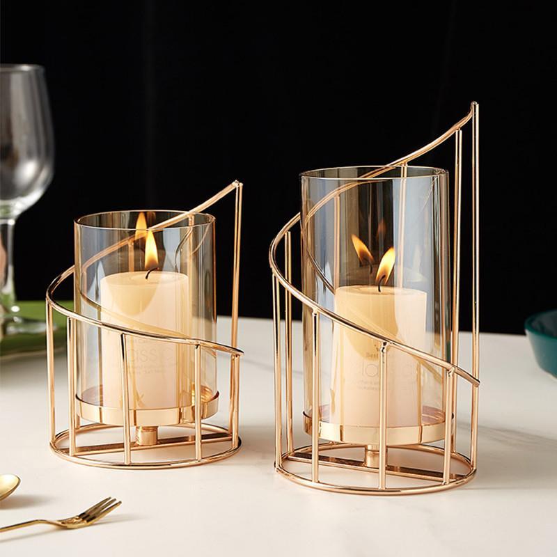 Gold Candle Stick Holder Romantic Geometric Crystal Candle Cup - Home Decor > Candle holders & Lanterns > Candles & Candle holders - DINIBLO 