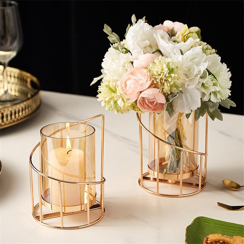 Gold Candle Stick Holder Romantic Geometric Crystal Candle Cup - Home Decor > Candle holders & Lanterns > Candles & Candle holders - DINIBLO 