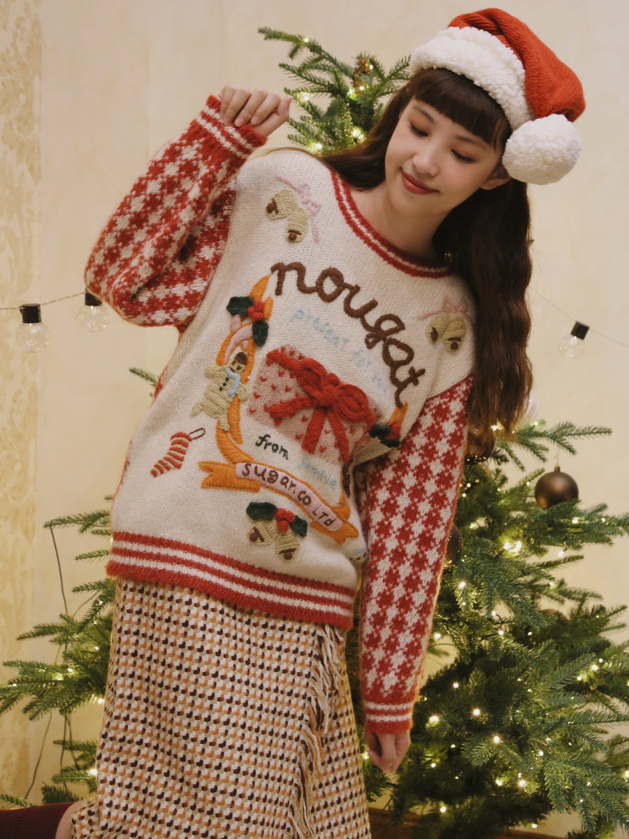 80s Vintage Gingerbread Man Sweater Cozy Pullover with Festive Vibes Gift for Her Gift for Christmas New Year -  - DINIBLO 