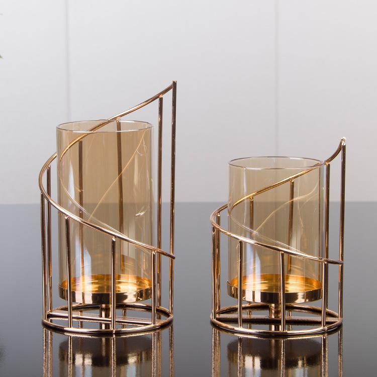 Gold Candle Stick Holder Romantic Geometric Crystal Candle Cup - Home Decor > Candle holders & Lanterns > Candles & Candle holders - DINIBLO 