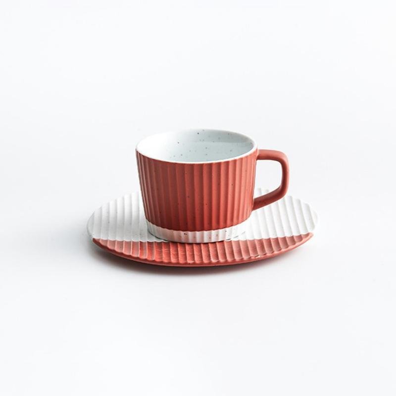 Ceramic Coffee Mug Cup and Saucer - Home Decor > Storage Containers > Cups & Bowls & Spoons - DINIBLO 