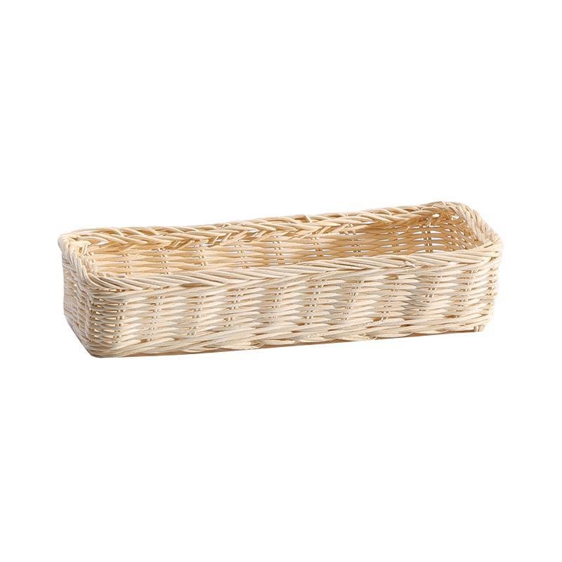 Farmhouse Rattan Table Flatware Storage Bin Box - Organization > Storage Containers > Storage Baskets & Bins & Boxes - DINIBLO 