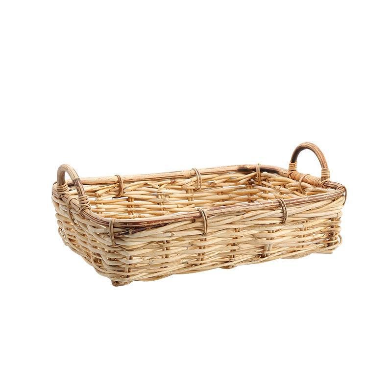 Rattan Storage Serving Tray for Living Room - Organization > Storage Containers > Storage Trays - DINIBLO 