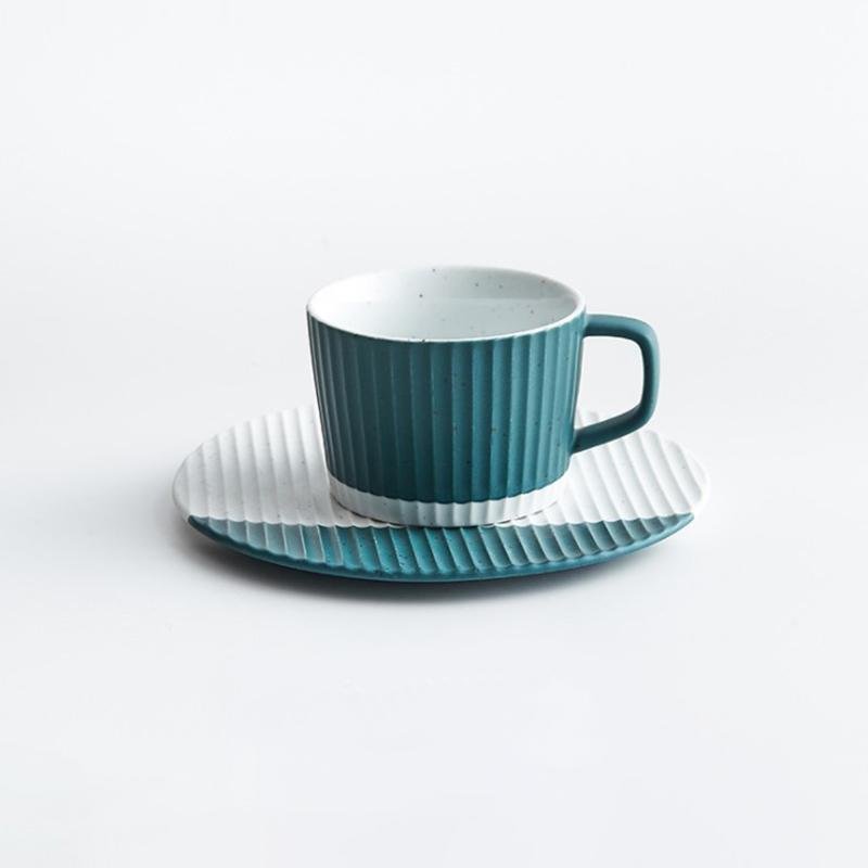 Ceramic Coffee Mug Cup and Saucer - Home Decor > Storage Containers > Cups & Bowls & Spoons - DINIBLO 