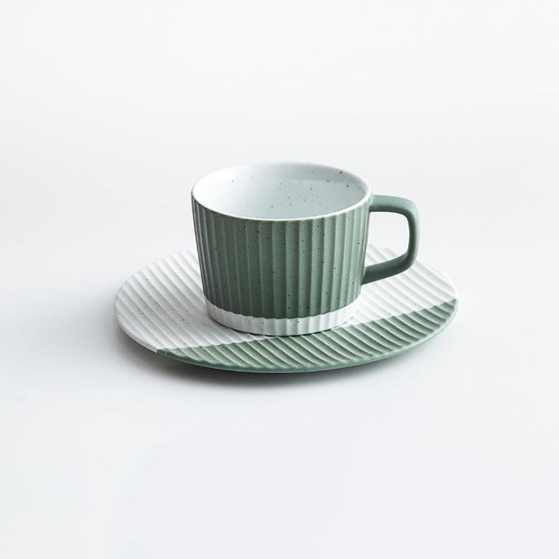 Ceramic Coffee Mug Cup and Saucer - Home Decor > Storage Containers > Cups & Bowls & Spoons - DINIBLO 