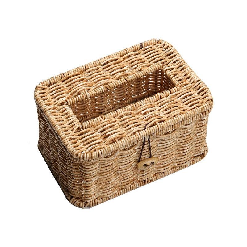 Farmhouse Natural Tissue Box - Organization > Storage Containers > Storage Baskets & Bins & Boxes - DINIBLO 