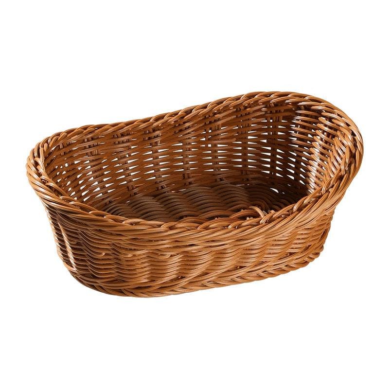 Rustic Wooden Natural Oval Shaped Plastic Storage Basket - Organization > Storage Containers > Storage Baskets & Bins & Boxes - DINIBLO 