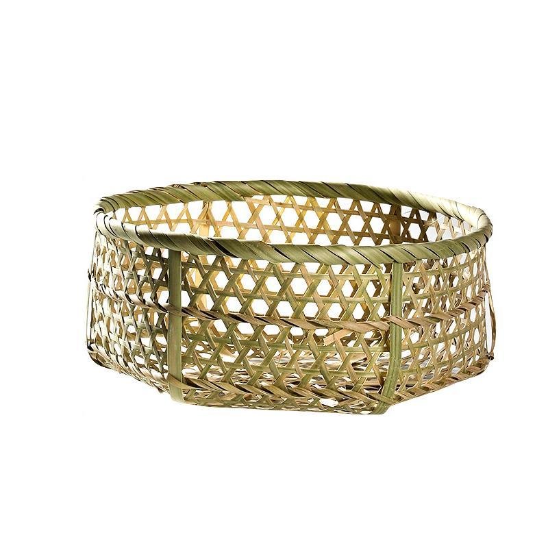 Rustic Sun-Seeking Round Bamboo Basket - Organization > Storage Containers > Storage Baskets & Bins & Boxes - DINIBLO 