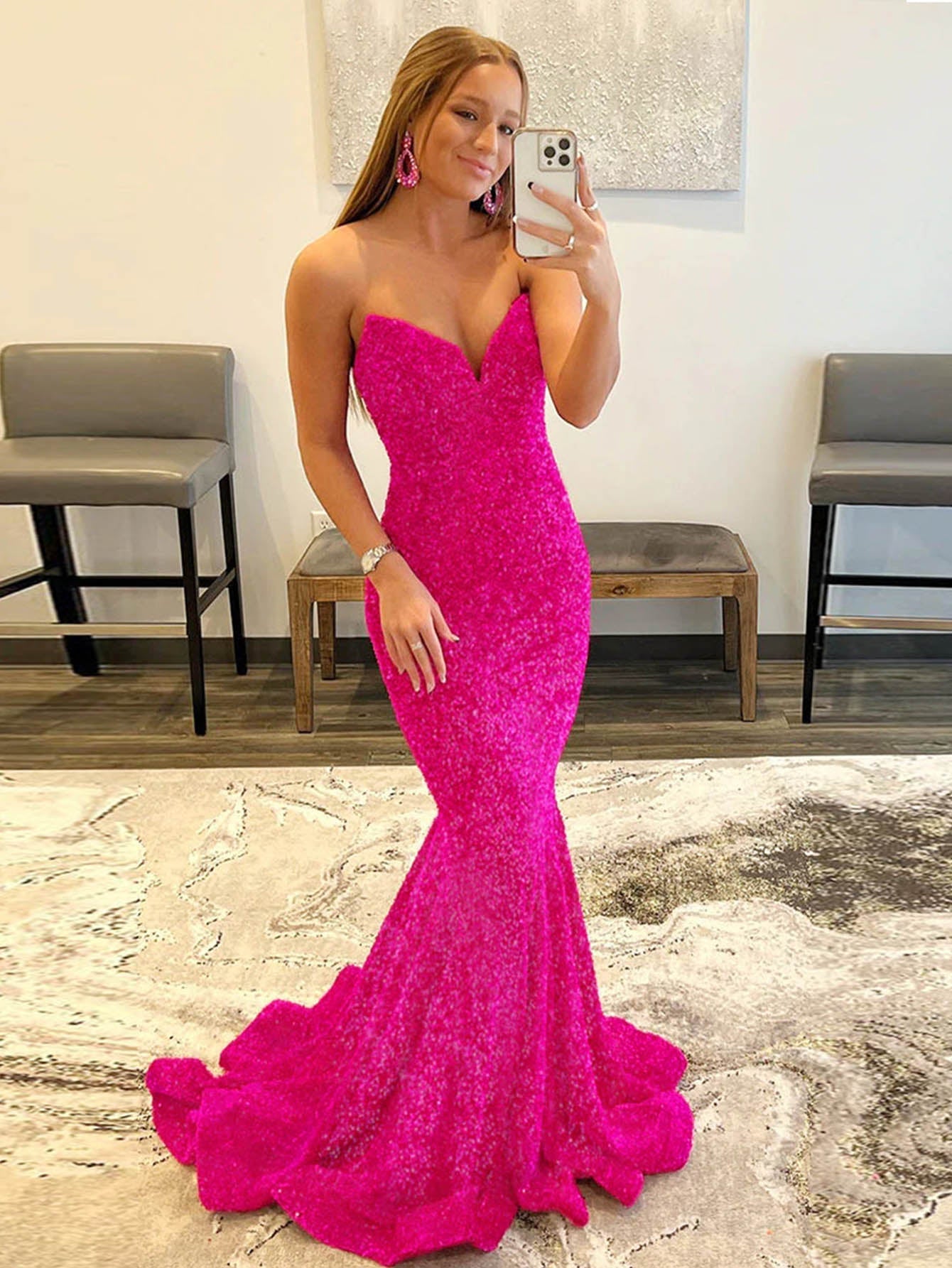 LAURYN |MERMAID SWEETHEART NECK SEQUINS PROM DRESS - Prom Dress - DINIBLO 