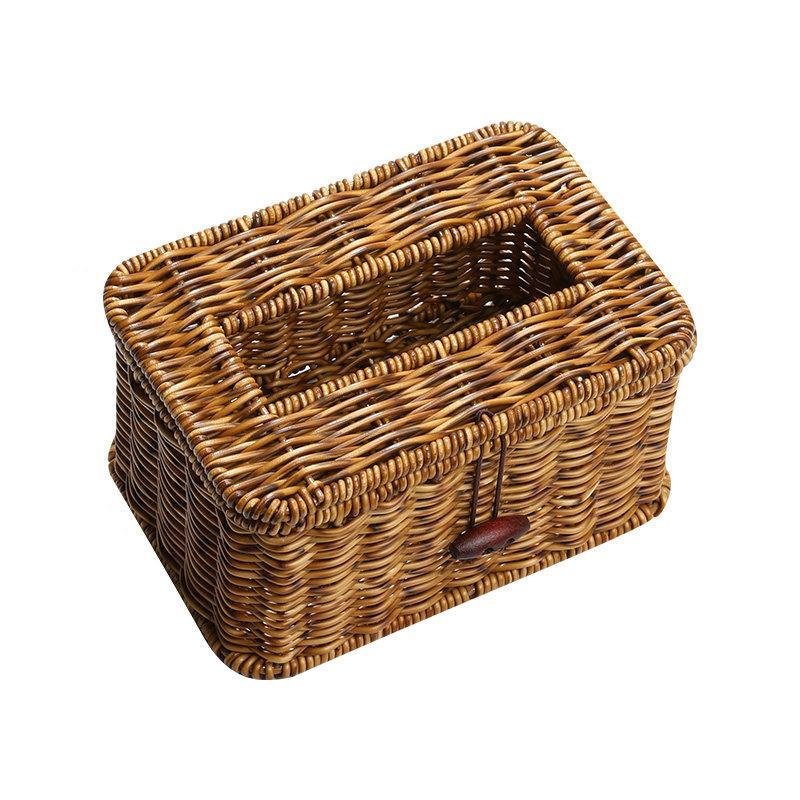 Farmhouse Natural Tissue Box - Organization > Storage Containers > Storage Baskets & Bins & Boxes - DINIBLO 