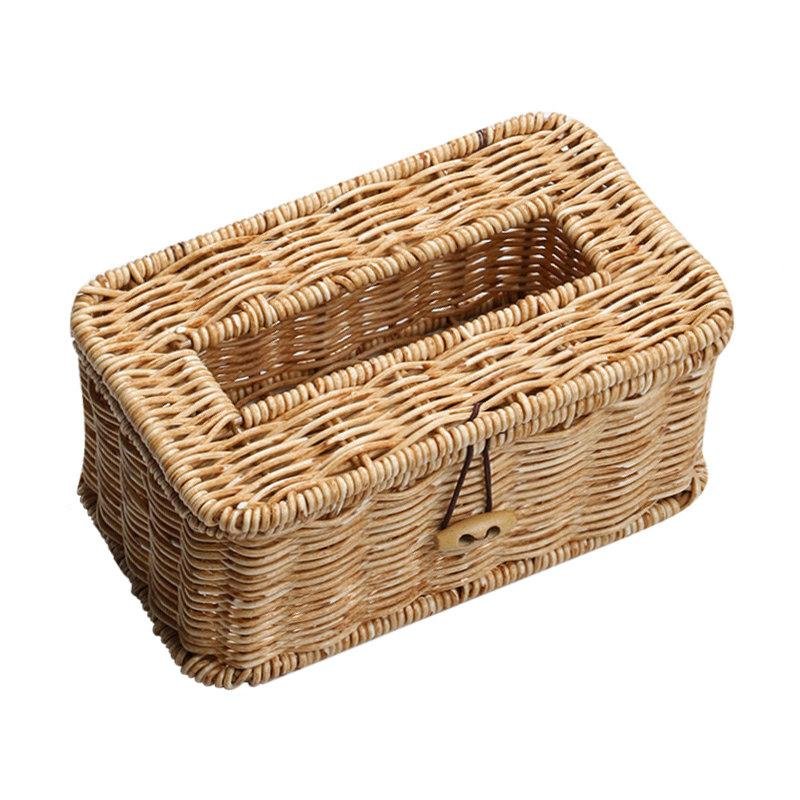 Farmhouse Natural Tissue Box - Organization > Storage Containers > Storage Baskets & Bins & Boxes - DINIBLO 