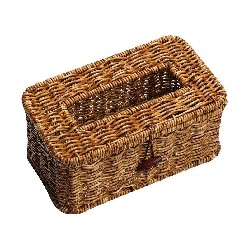 Farmhouse Natural Tissue Box - Organization > Storage Containers > Storage Baskets & Bins & Boxes - DINIBLO 