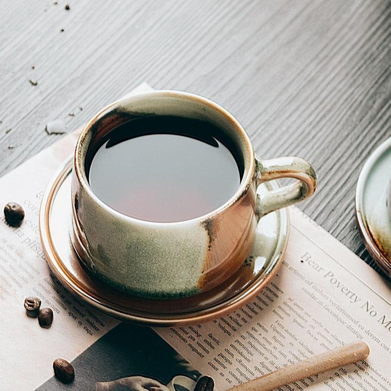 Rustic Stoneware Teacup With Swivel Handle - Home Decor > Storage Containers > Cups & Bowls & Spoons - DINIBLO 