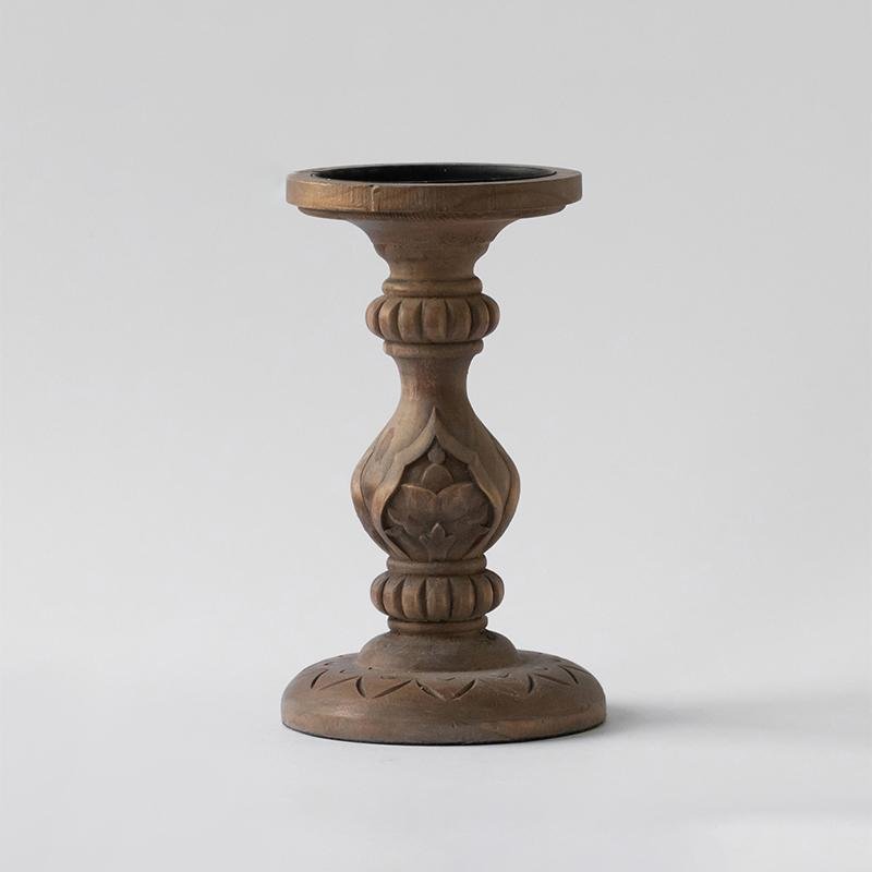 Antique Style Brown Totem Poles Candle Holder - Home Decor > Candle holders & Lanterns > Candles & Candle holders - DINIBLO 