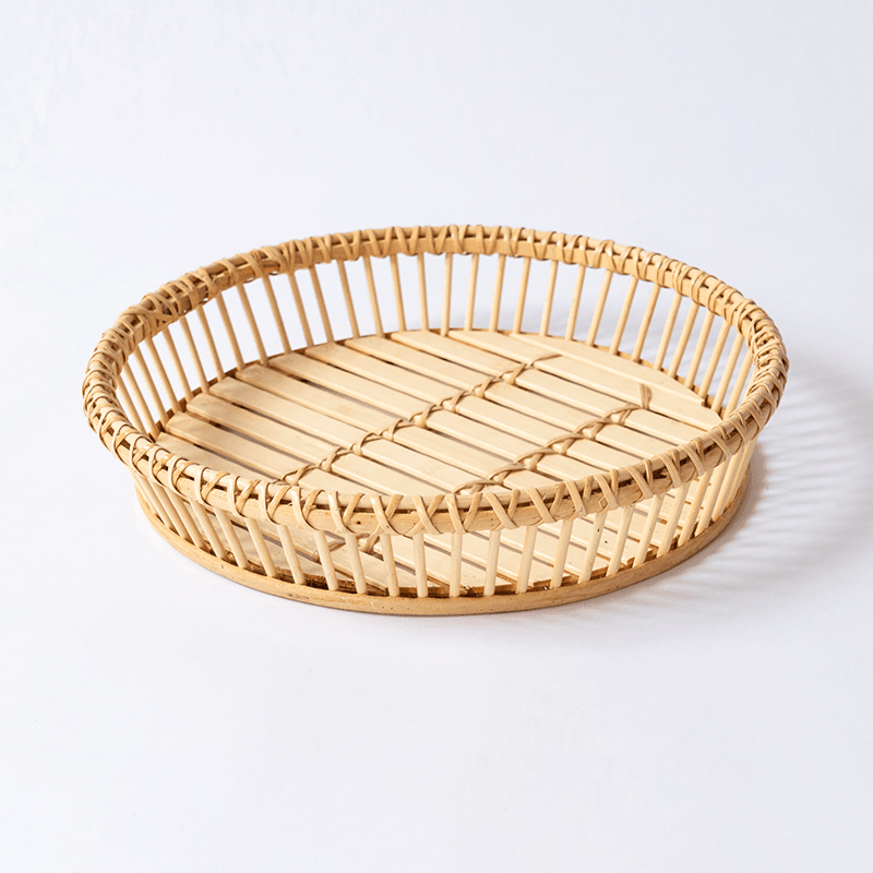 Farmhouse Wicker Decorative Tray Serving tray - Organization > Storage Containers > Storage Trays - DINIBLO 