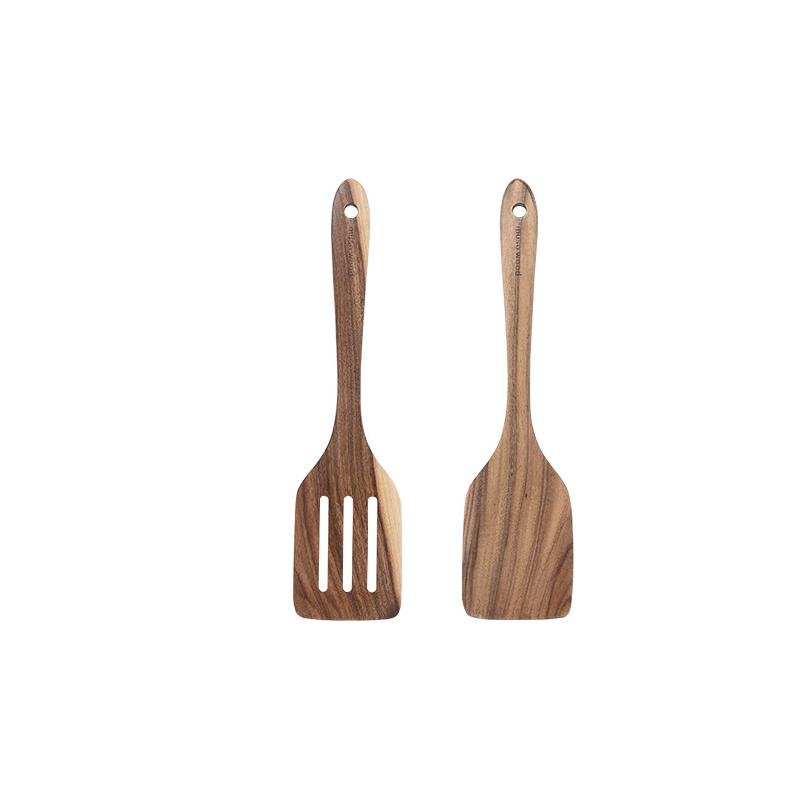 6-Piece Set Rustic Wood Cooking Utensils - Home Decor > Storage Containers > Cups & Bowls & Spoons - DINIBLO 