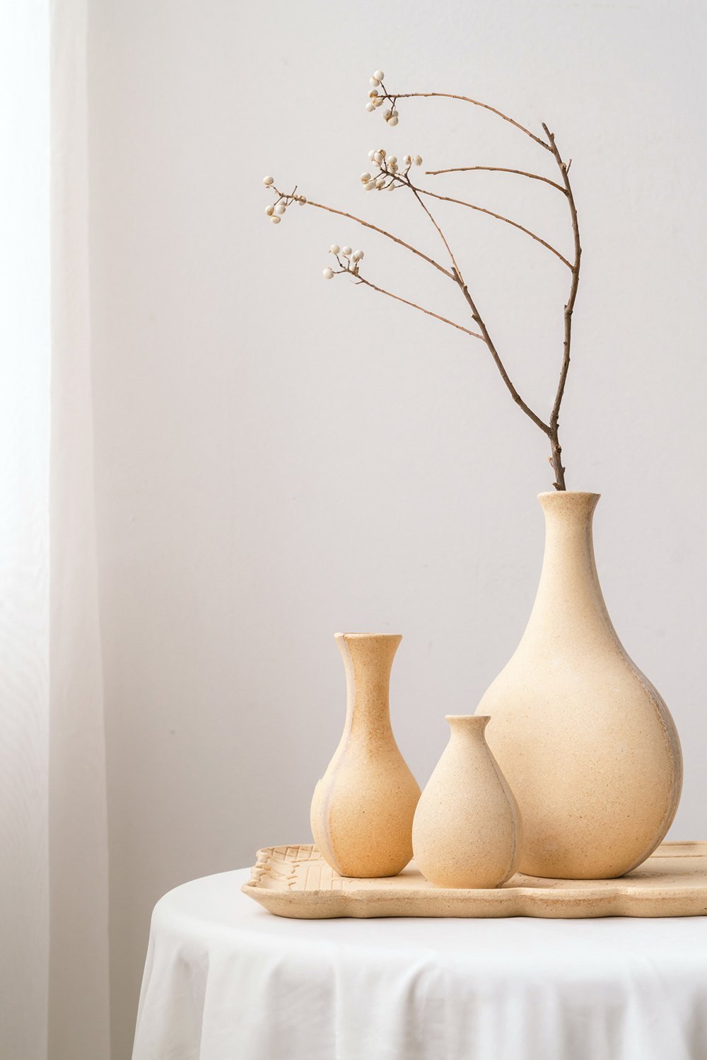 Wood Vase for Tabletop Centerpiece Fireplace - Home Decor > Home Accessories > Vases - DINIBLO 