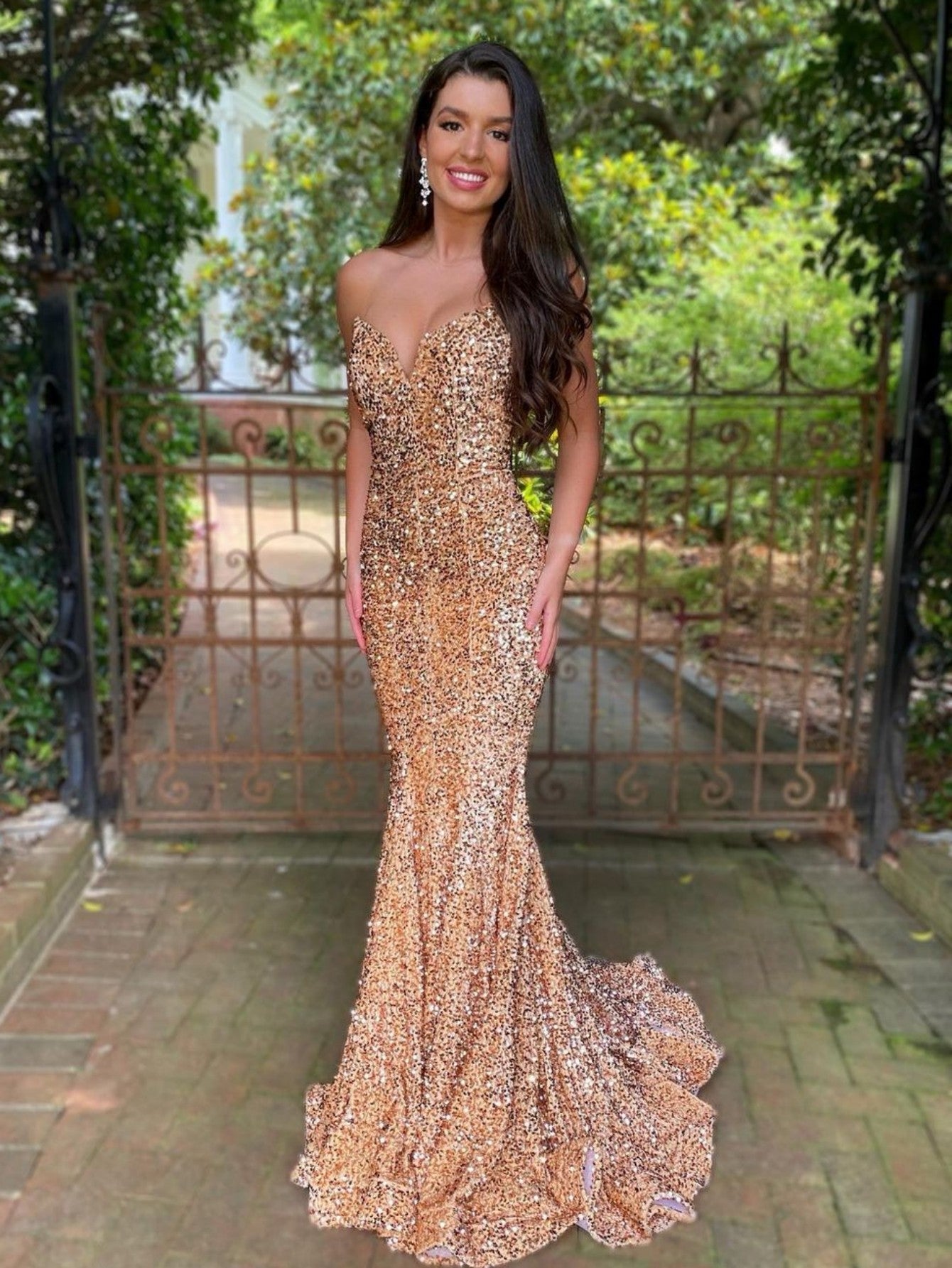 LAURYN |MERMAID SWEETHEART NECK SEQUINS PROM DRESS - Prom Dress - DINIBLO 