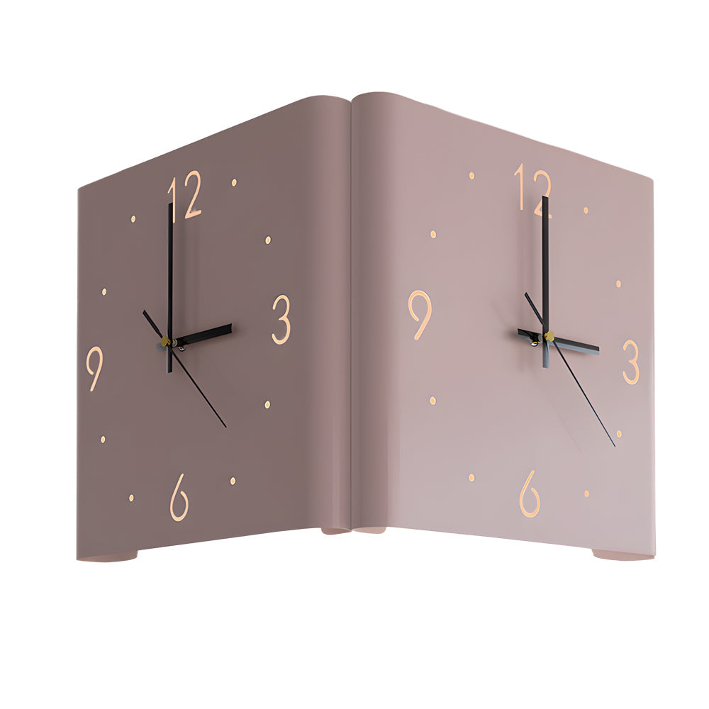 Mute USB Motion Sensor LED Foldable Double Sided Corner Wall Clock - Lighting > Wall Lights > Wall sconces - DINIBLO 