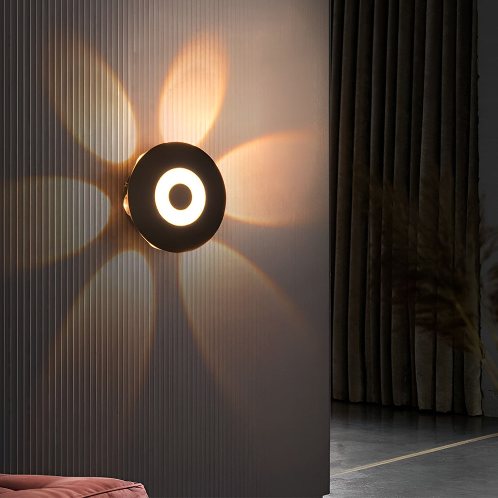 Round Waterproof LED Black Modern Wall Washer Light Wall Sconce Lighting - Lighting > Wall Lights > Wall sconces - DINIBLO 