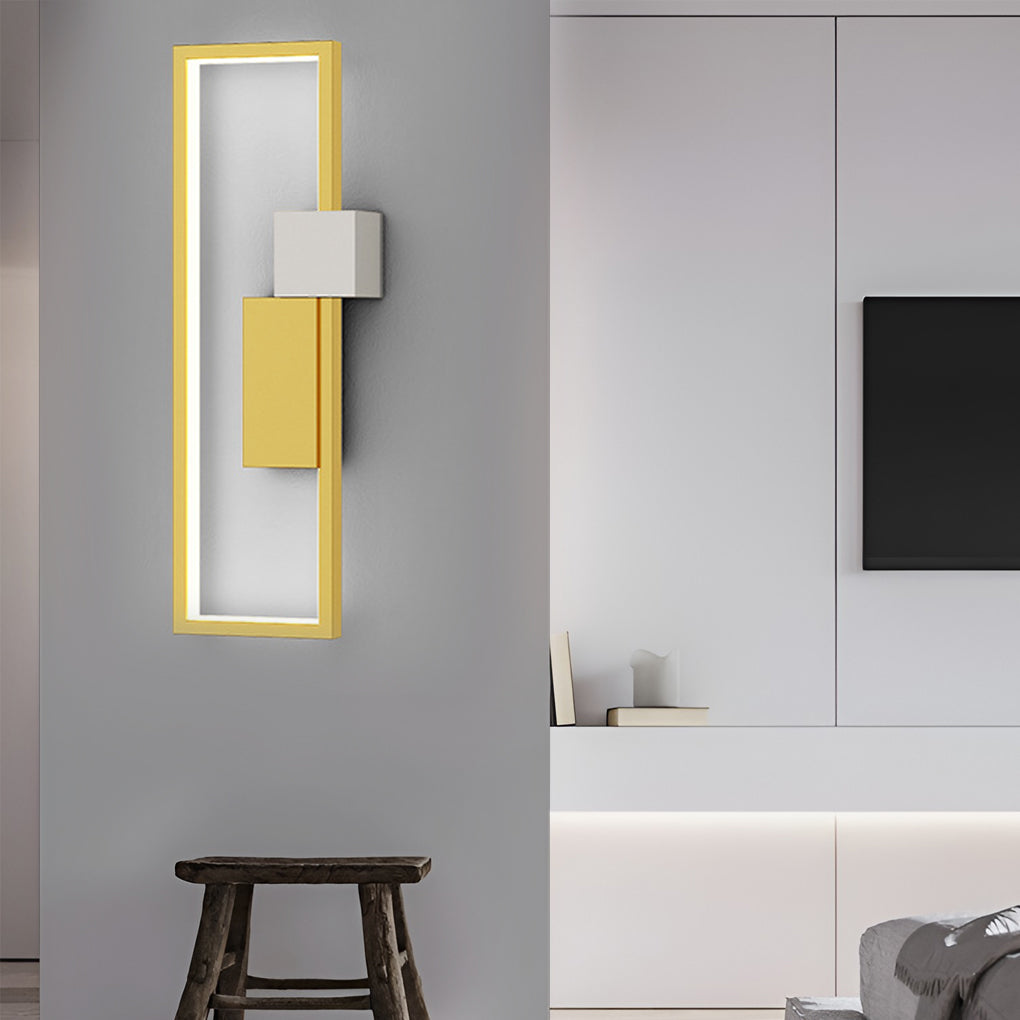 Rectangular Three-color Light LED Nordic Wall Light Fixture Wall Lamp - Lighting > Wall Lights > Wall sconces - DINIBLO 