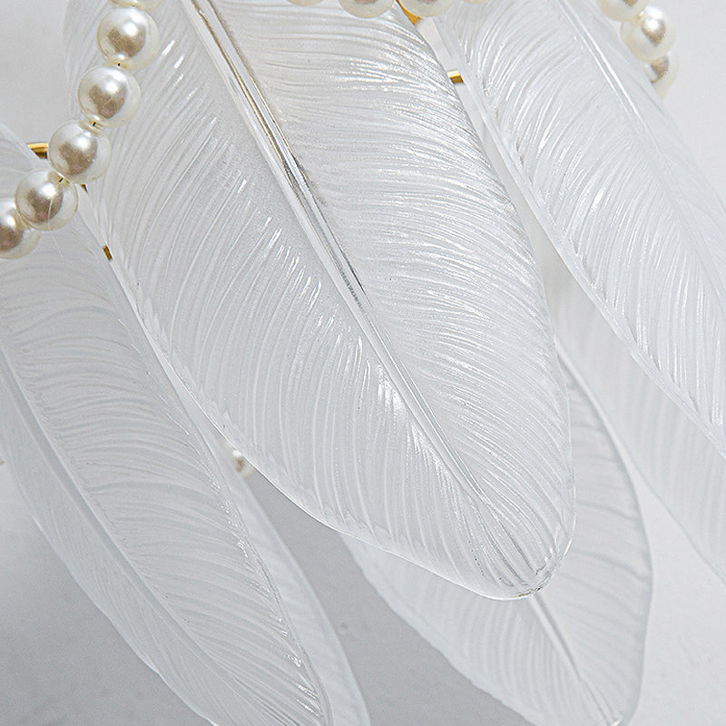 Glass Leaves Feathers Three Step Dimming Nordic Creative Wall Lights Fixture - Lighting > Wall Lights > Wall sconces - DINIBLO 