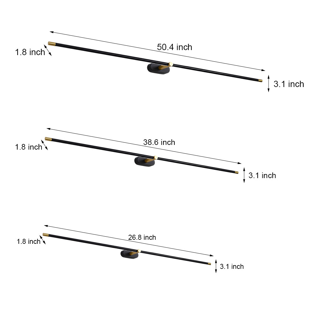 Minimalist Linear Bathroom Vanity Light, 26.8"/38.6"/50.4" L - Lighting > Wall Lights > Bathroom Vanity Lighting - DINIBLO 