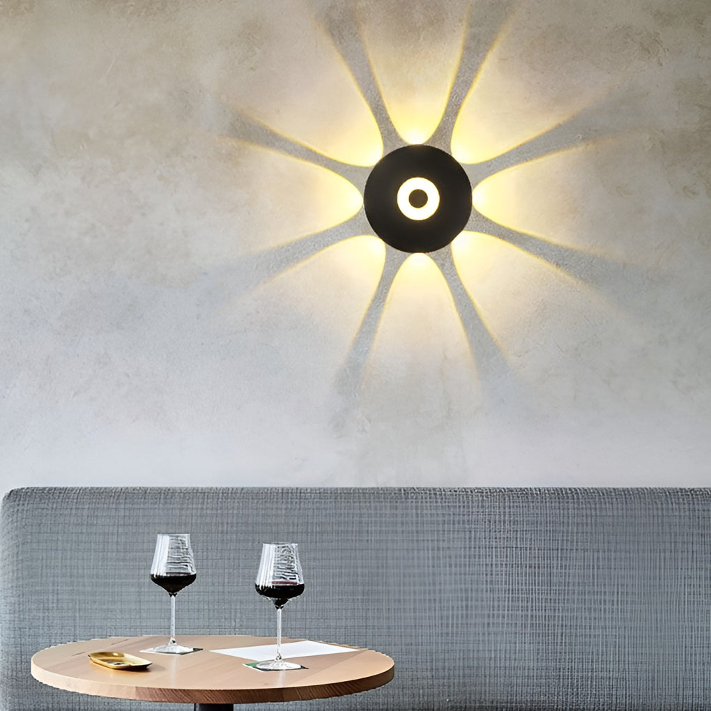 Round Waterproof LED Black Modern Wall Washer Light Wall Sconce Lighting - Lighting > Wall Lights > Wall sconces - DINIBLO 