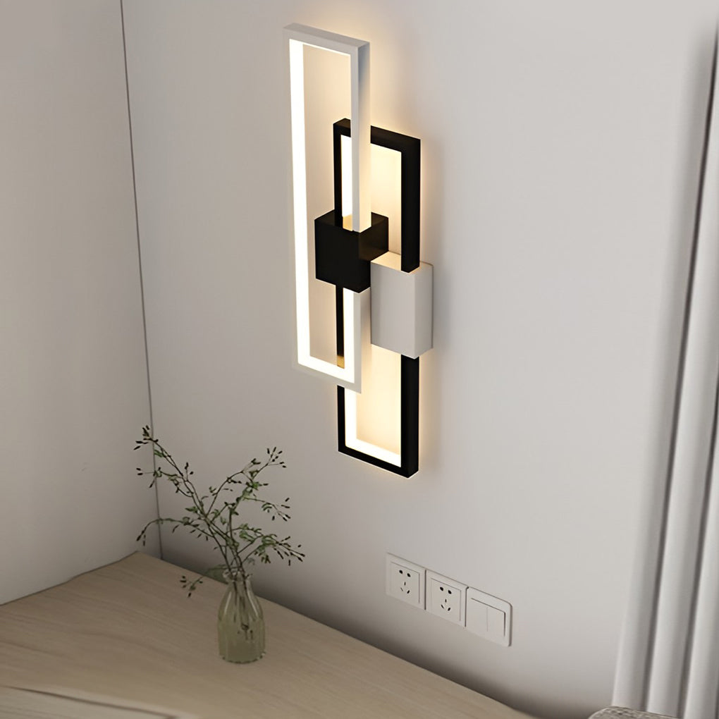 Rectangular Three-color Light LED Nordic Wall Light Fixture Wall Lamp - Lighting > Wall Lights > Wall sconces - DINIBLO 