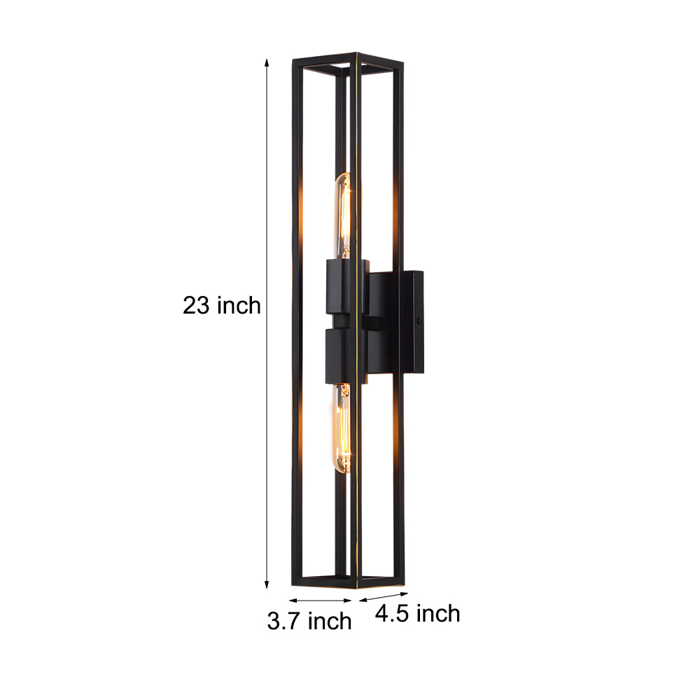 Simple Metal Frame Glass Shade American Style Wall Sconce Lighting - Lighting > Wall Lights > Wall sconces - DINIBLO 