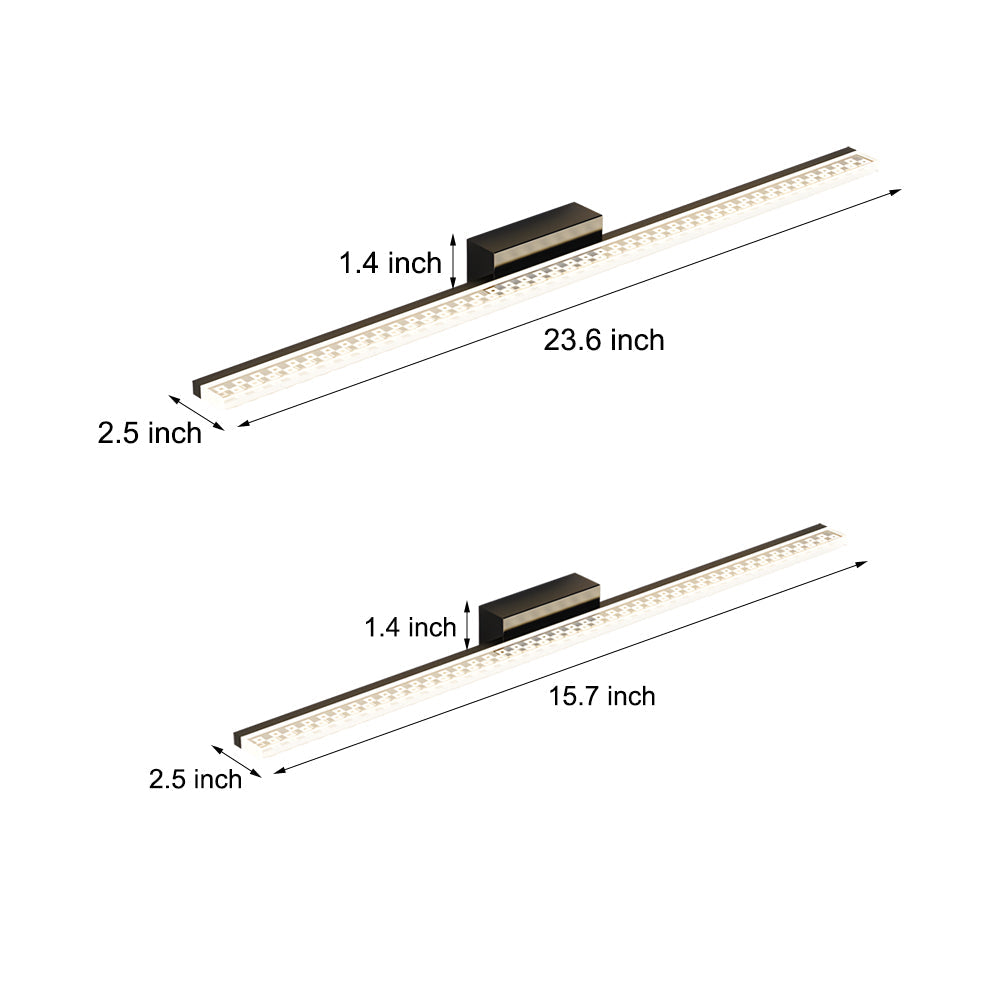 15.7''/23.6'' L Strip 3 Step Dimming LED Vanity Lights with Acrylic Shade - Lighting > Wall Lights > Bathroom Vanity Lighting - DINIBLO 