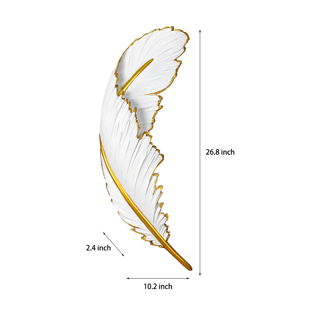 Creative Resin Feathers 3D Decor LED Dimmable White Wall Sconces Light - Lighting > Wall Lights > Wall sconces - DINIBLO 