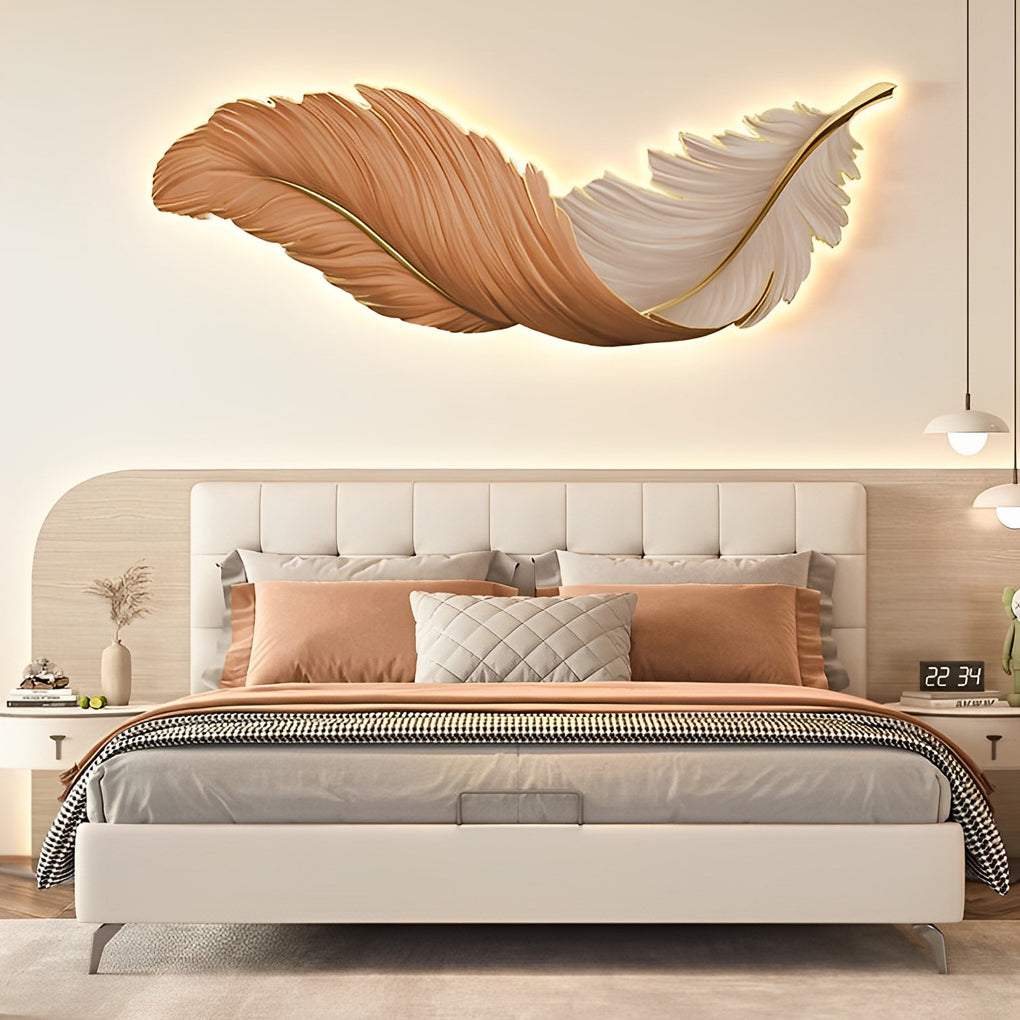 Luxury Creative Feathers USB DC5V Remote Control LED Modern Wall Lights - Lighting > Wall Lights > Wall sconces - DINIBLO 