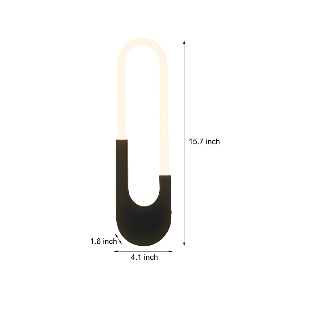 Modern Indoor Oval LED Wall Sconces - 16'' H, Gold/Black - Lighting > Wall Lights > Wall sconces - DINIBLO 