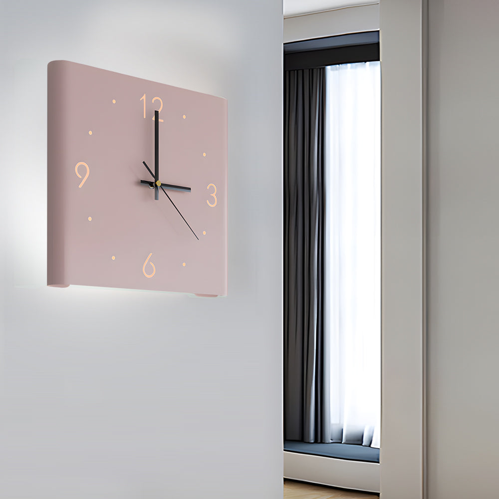 Mute USB Motion Sensor LED Foldable Double Sided Corner Wall Clock - Lighting > Wall Lights > Wall sconces - DINIBLO 