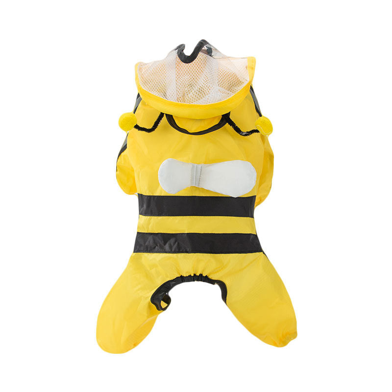 Puppy Dog Pet Raincoat Yellow Bee Cute - Dog Apparel - DINIBLO 