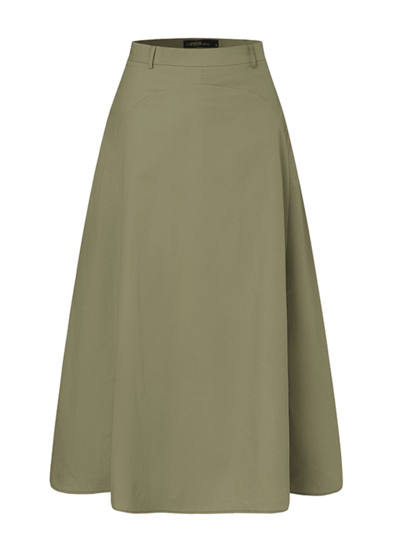 100% Cotton Solid Side Zipper Spliced Casual Loose Skirt for Women - Perfect for All Seasons - Skirts - DINIBLO 