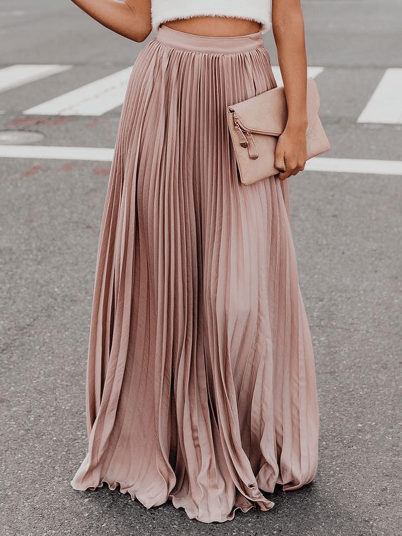 Boho Elastic Waist Pleated Skirts - Skirts - DINIBLO 