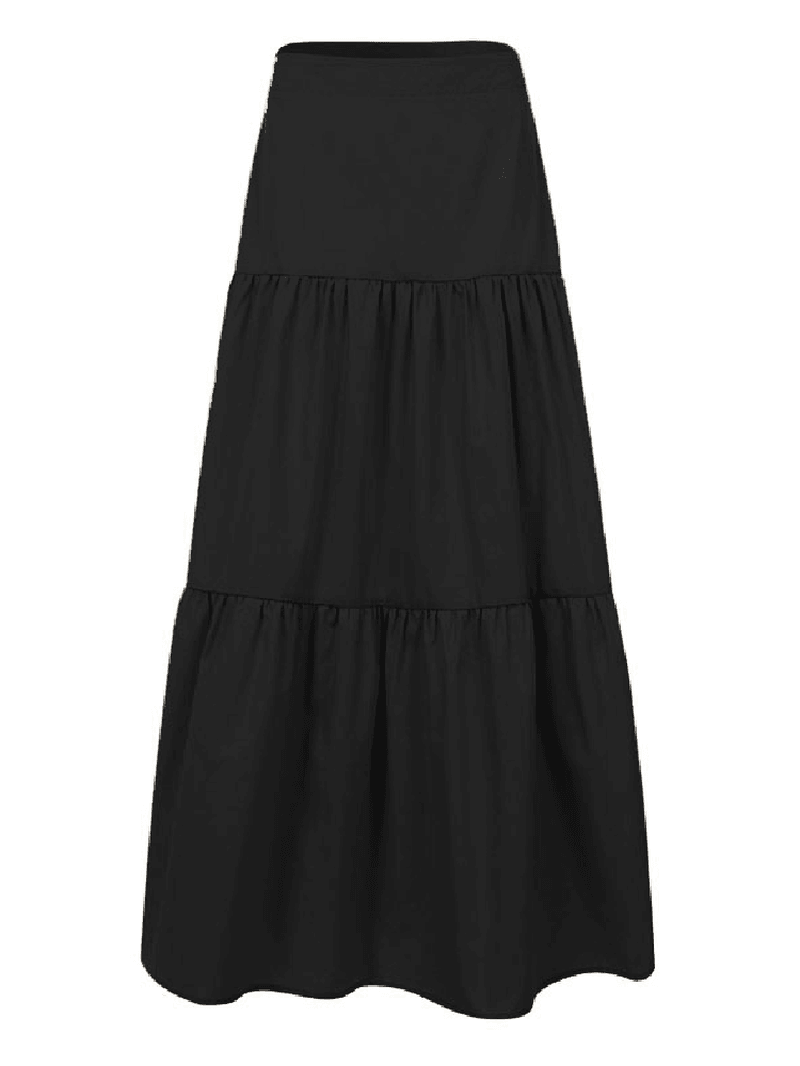 Women'S Casual Loose Simple Skirts with Side Zipper - Skirts - DINIBLO 