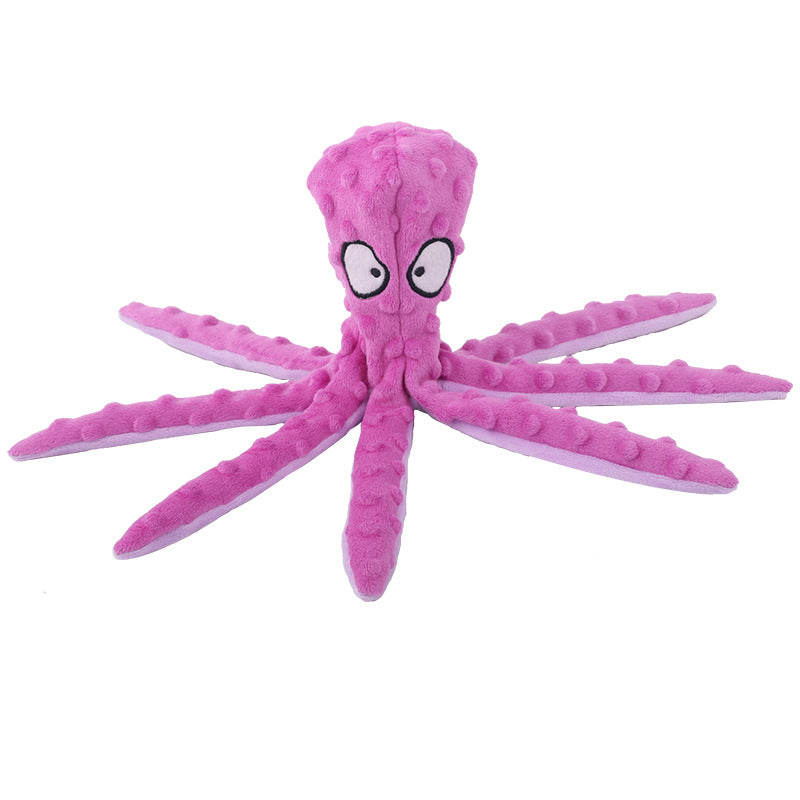 Pet Unstuffed Plush Toy Octopus Crinkle Paper Squeaker - Dog Toys - DINIBLO 