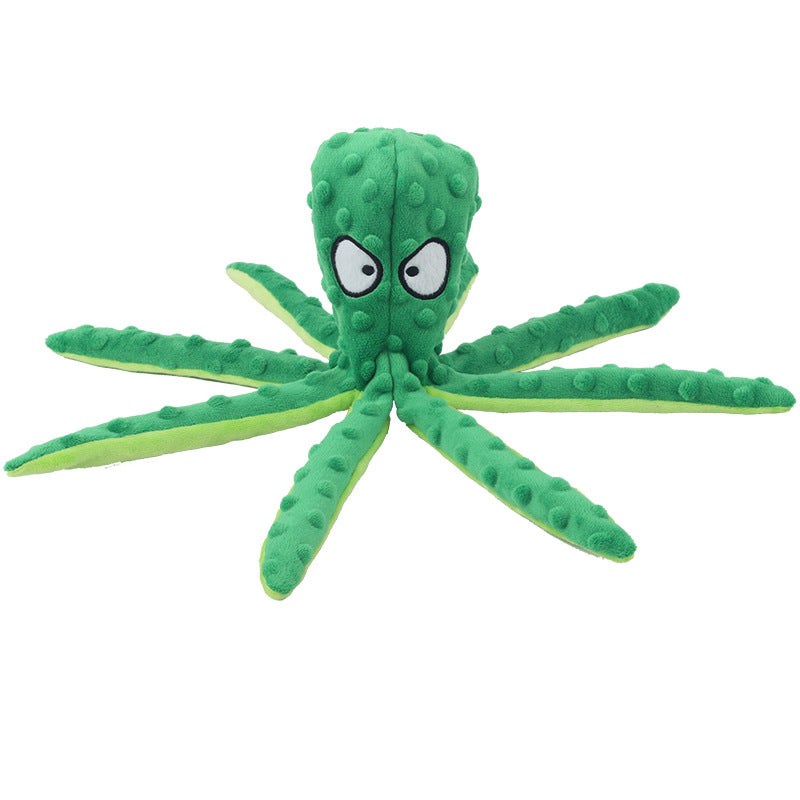 Pet Unstuffed Plush Toy Octopus Crinkle Paper Squeaker - Dog Toys - DINIBLO 