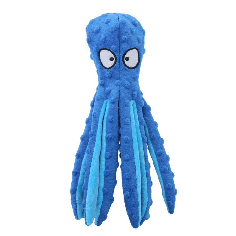 Pet Unstuffed Plush Toy Octopus Crinkle Paper Squeaker - Dog Toys - DINIBLO 