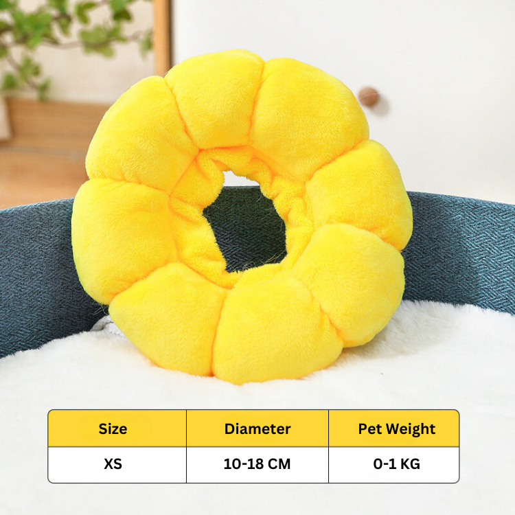 Sunflower Plush Collar Anti-licking - Cat Apparel - DINIBLO 